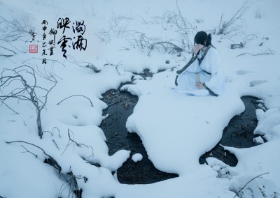 浊酒映雪见冰原